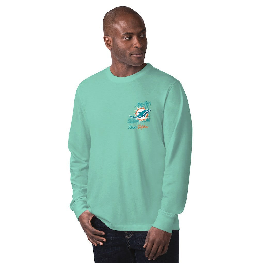 Miami Dolphins Margaritaville It's Five O'Clock Somewhere Long Sleeve T-Shirt Mint - NFL