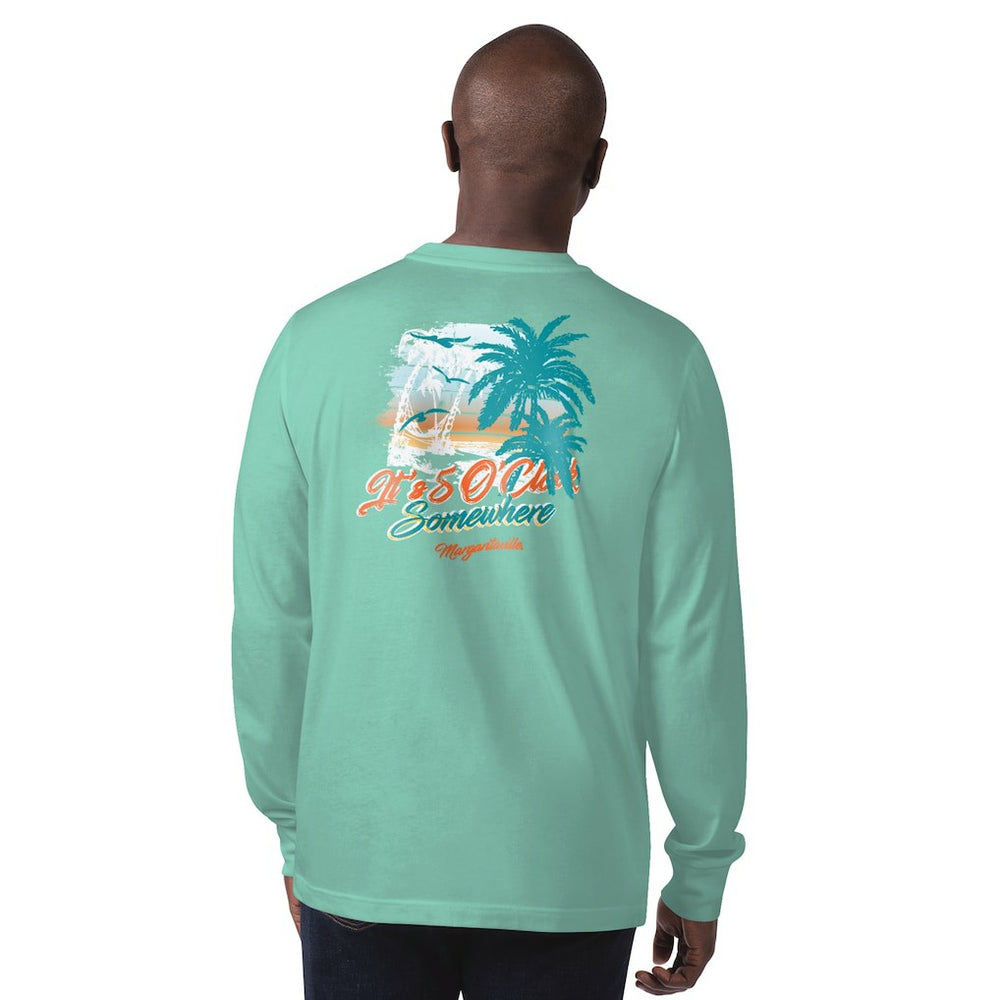 Miami Dolphins Margaritaville It's Five O'Clock Somewhere Long Sleeve T-Shirt Mint - NFL