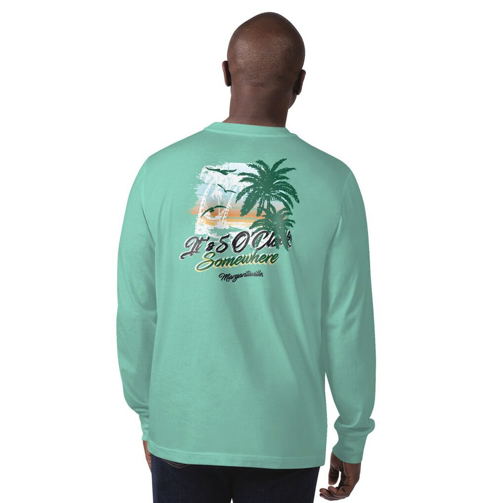 New York Jets Margaritaville It's Five O'Clock Somewhere Long Sleeve T-Shirt Mint - NFL