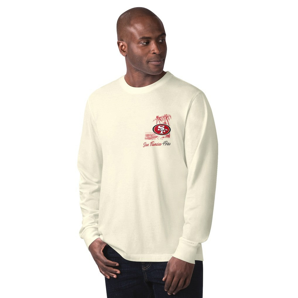 San Francisco 49ers Margaritaville It's Five O'Clock Somewhere Long Sleeve T-Shirt Cream - NFL