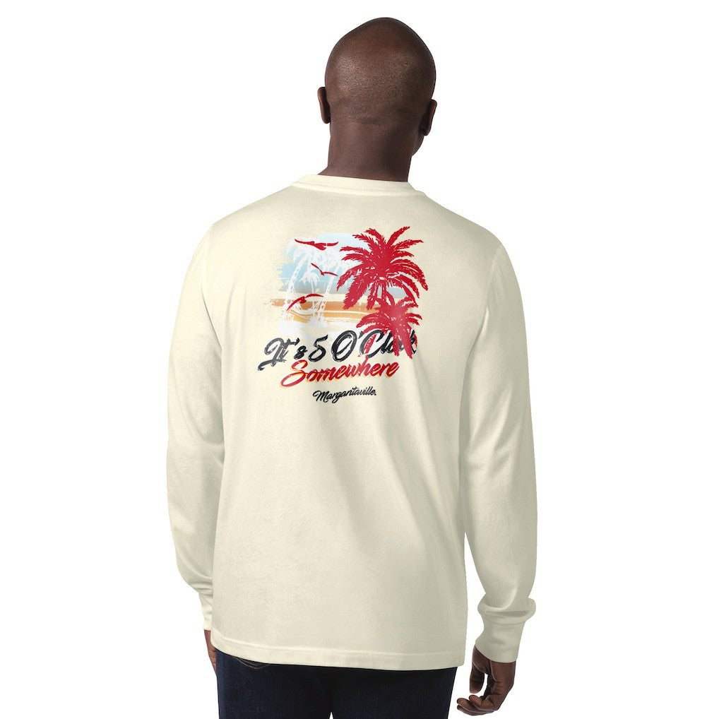 San Francisco 49ers Margaritaville It's Five O'Clock Somewhere Long Sleeve T-Shirt Cream - NFL