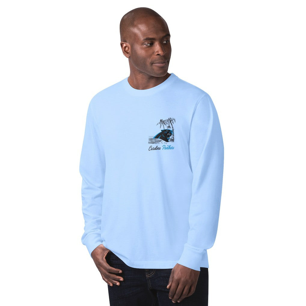 Carolina Panthers Margaritaville It's Five O'Clock Somewhere Long Sleeve T-Shirt Light Blue - NFL