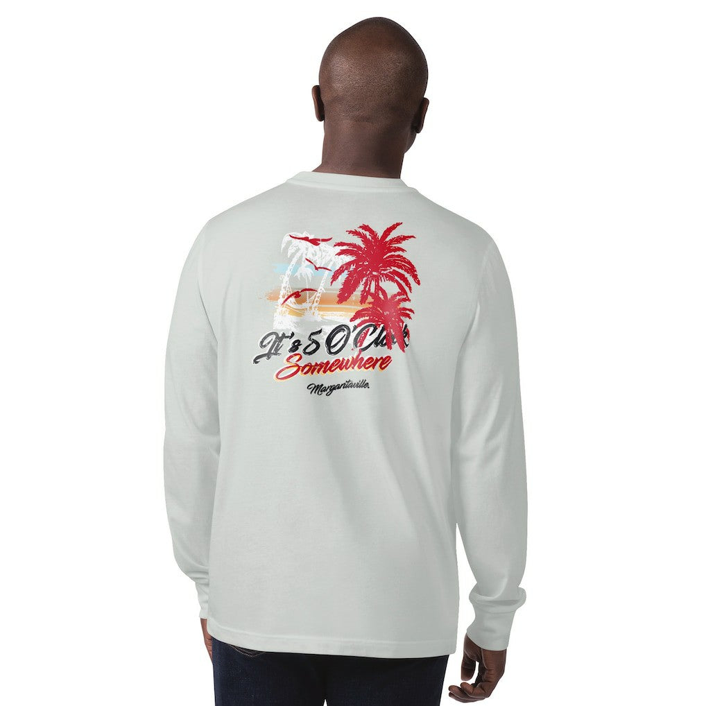 Atlanta Falcons Margaritaville It's Five O'Clock Somewhere Long Sleeve T-Shirt Gray - NFL