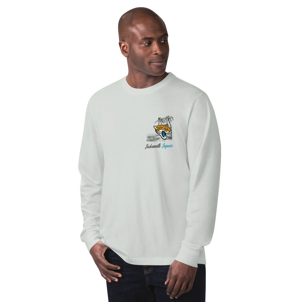 Jacksonville Jaguars Margaritaville It's Five O'Clock Somewhere Long Sleeve T-Shirt Gray - NFL