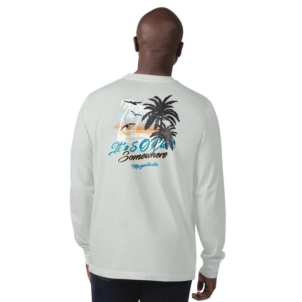 Jacksonville Jaguars Margaritaville It's Five O'Clock Somewhere Long Sleeve T-Shirt Gray - NFL