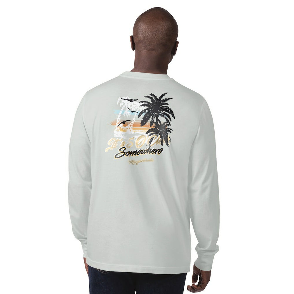 New Orleans Saints Margaritaville It's Five O'Clock Somewhere Long Sleeve T-Shirt Gray - NFL