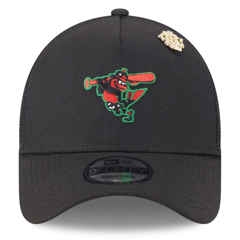 Baltimore Orioles New Era 2025 Big League Chew A-Frame 9FORTY Adjustable Trucker Hat Online