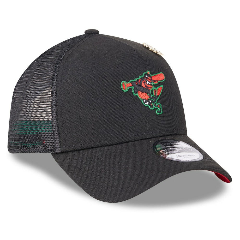 Baltimore Orioles New Era 2025 Big League Chew A-Frame 9FORTY Adjustable Trucker Hat Online