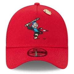 Los Angeles Angels New Era 2025 Big League Chew A-Frame 9FORTY Adjustable Trucker Hat Lifestyle