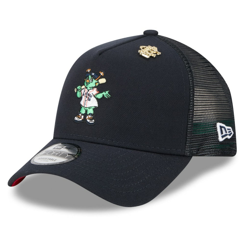 Houston Astros New Era 2025 Big League Chew A-Frame 9FORTY Adjustable Trucker Hat Lifestyle