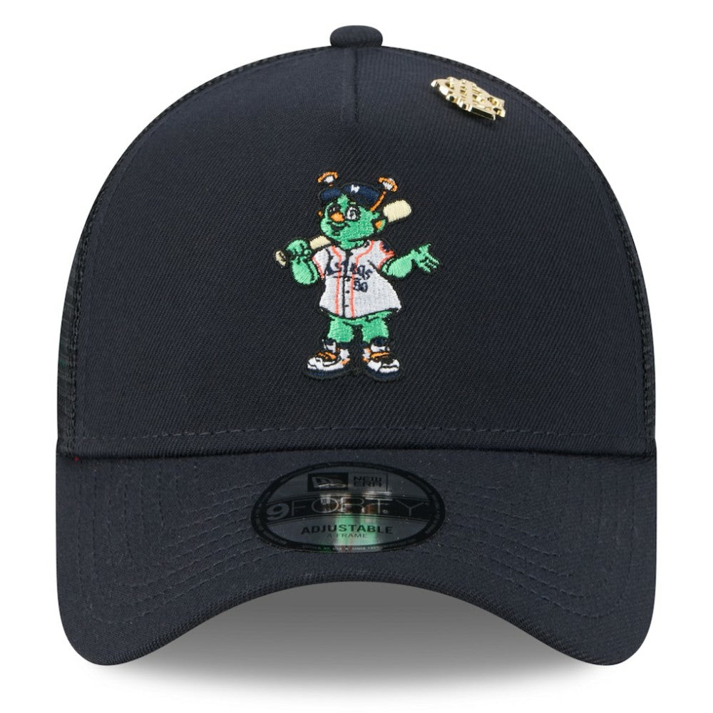Houston Astros New Era 2025 Big League Chew A-Frame 9FORTY Adjustable Trucker Hat Lifestyle