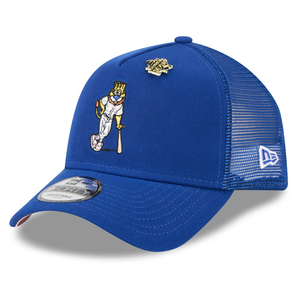 Kansas City Royals New Era 2025 Big League Chew A-Frame 9FORTY Adjustable Trucker Hat Clearance