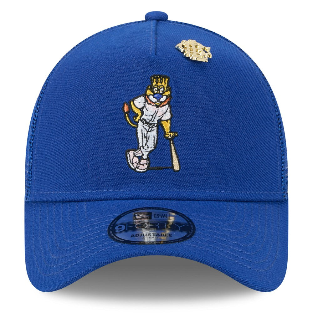 Kansas City Royals New Era 2025 Big League Chew A-Frame 9FORTY Adjustable Trucker Hat Clearance