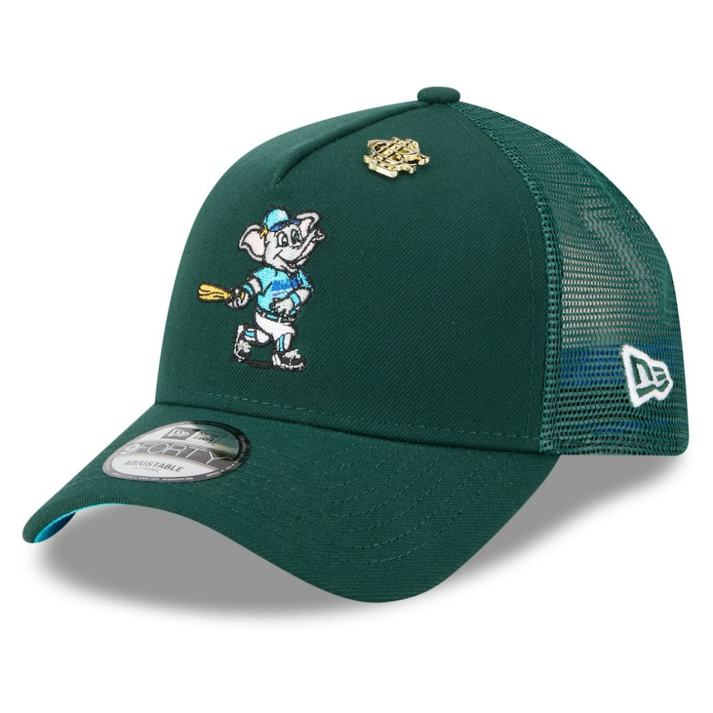 Athletics New Era 2025 Big League Chew A-Frame 9FORTY Adjustable Trucker Hat On Sale