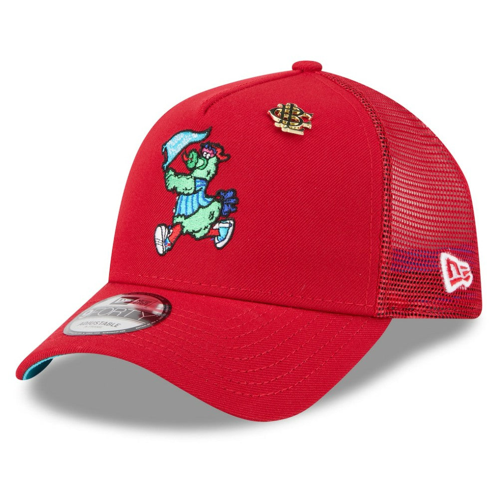 Philadelphia Phillies New Era 2025 Big League Chew A-Frame 9FORTY Adjustable Trucker Hat Lifestyle