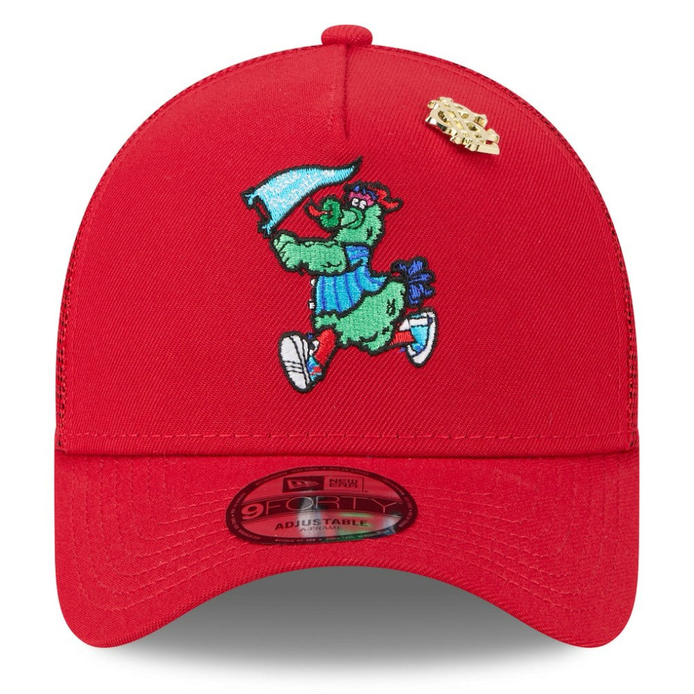 Philadelphia Phillies New Era 2025 Big League Chew A-Frame 9FORTY Adjustable Trucker Hat Lifestyle