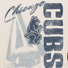 Chicago Cubs New Era Cooperstown Collection Oversized Throwback Distressed T-Shirt for sale