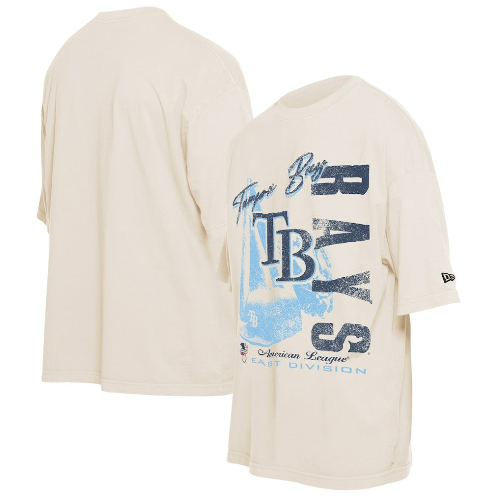 Tampa Bay Rays New Era Cooperstown Collection Oversized Throwback Distressed T-Shirt for sale