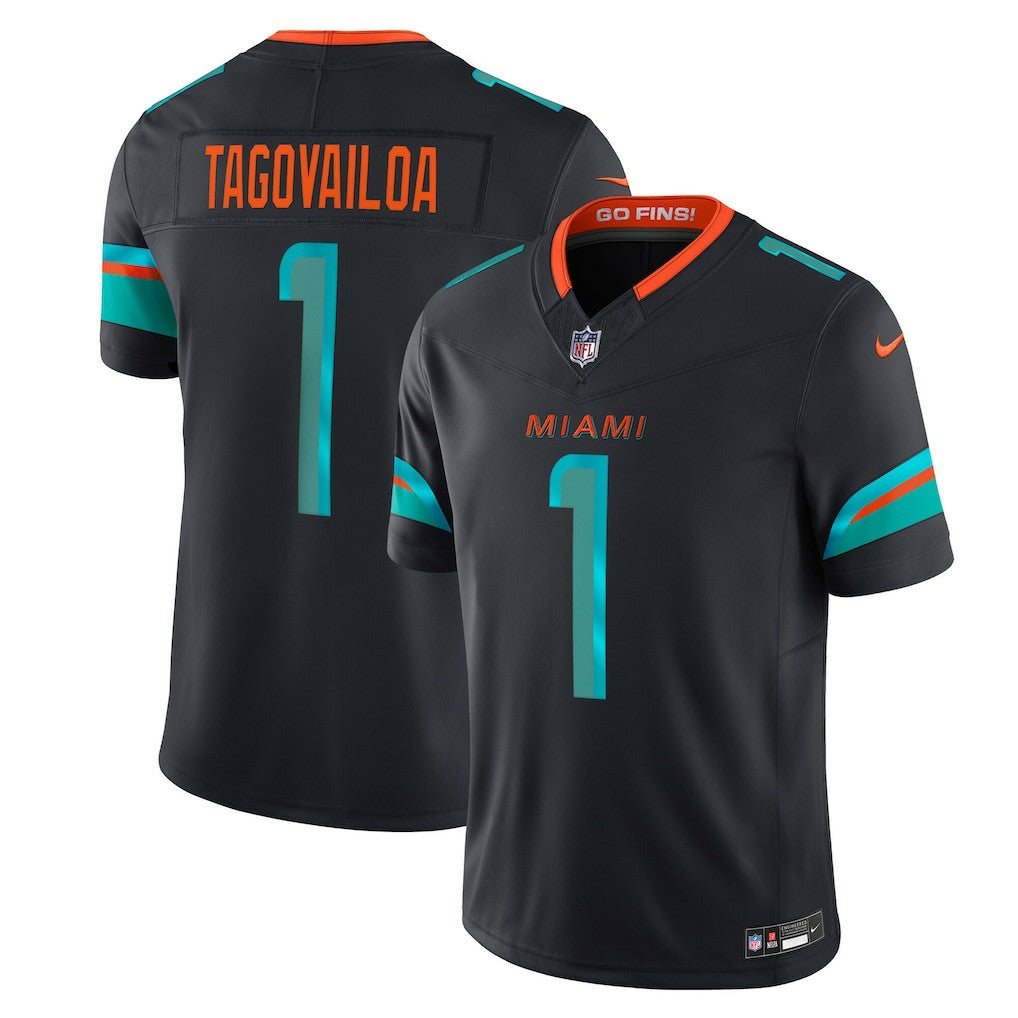 Tua Tagovailoa Miami Dolphins 2025 Rivalries Collection Limited Jersey Pitch Blue - Nike