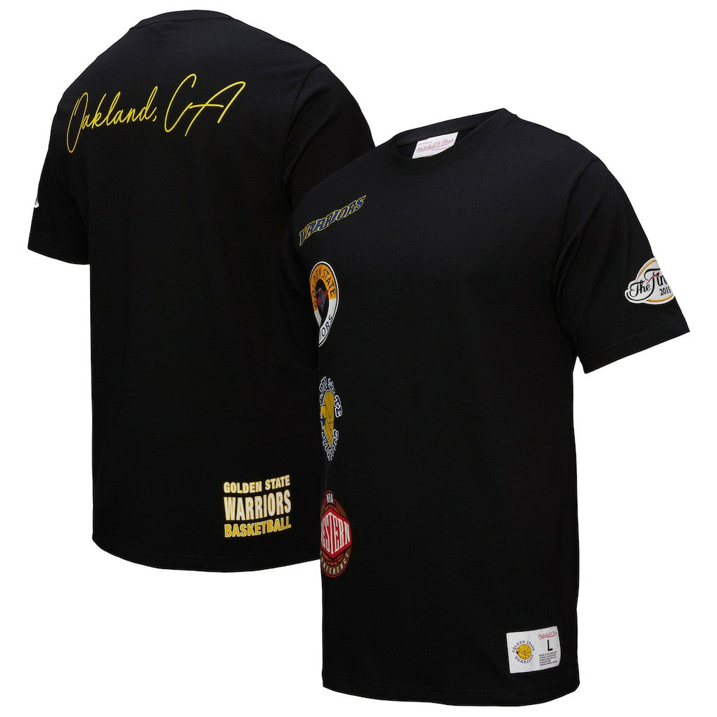 NBA - Golden State Warriors Black Out Collection Vintage Premium T-Shirt - Black