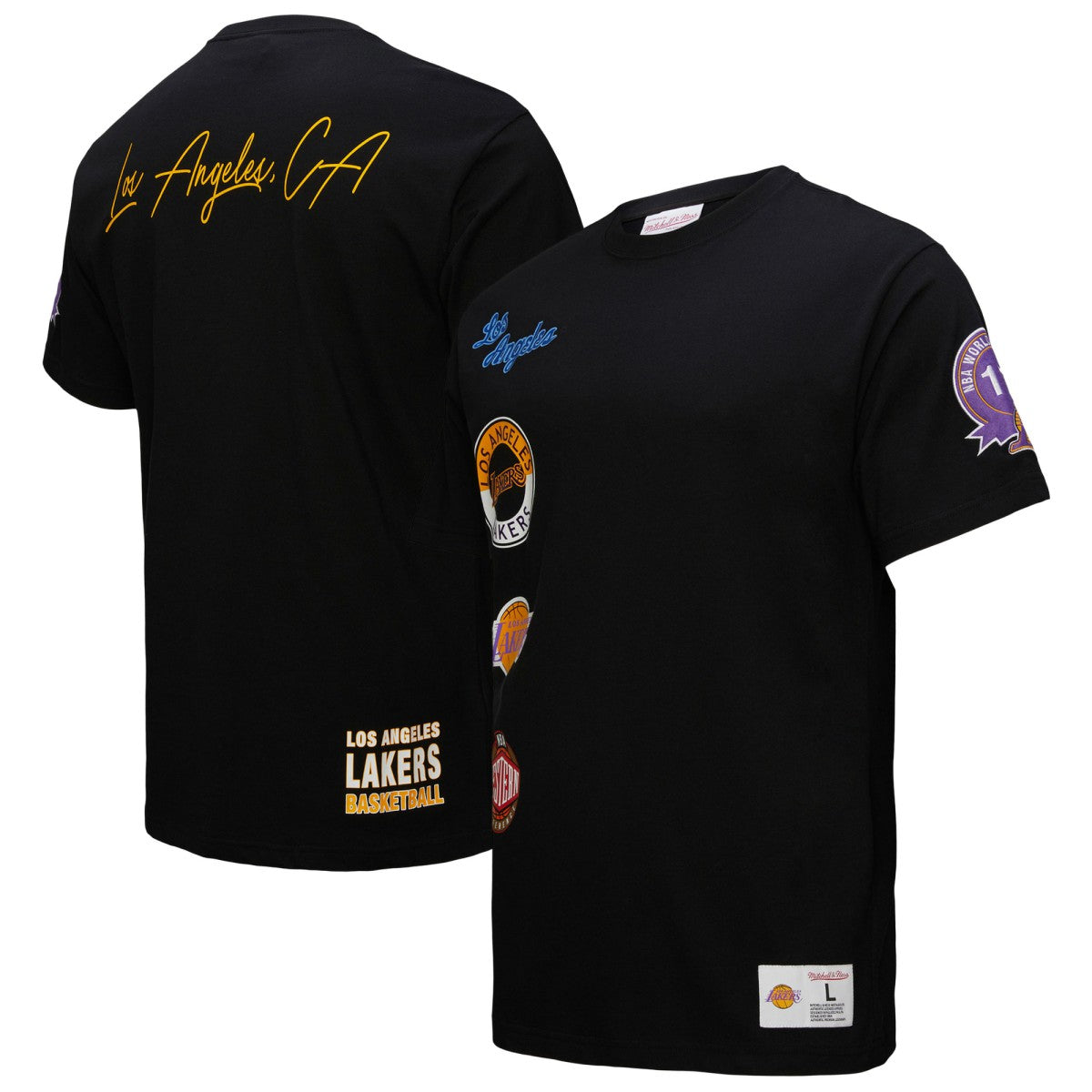 NBA - Los Angeles Lakers Black Out Collection Vintage Premium T-Shirt - Black