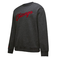 NBA - Chicago Bulls Hardwood Classics Blackout Collection Snow Washed Pullover Sweatshirt - Black