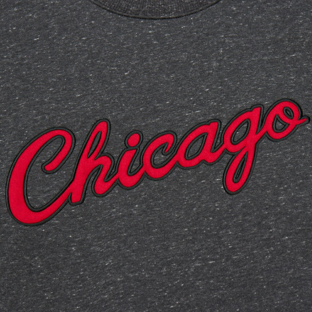 NBA - Chicago Bulls Hardwood Classics Blackout Collection Snow Washed Pullover Sweatshirt - Black