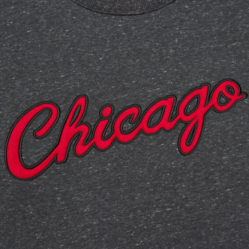 NBA - Chicago Bulls Hardwood Classics Blackout Collection Snow Washed Pullover Sweatshirt - Black