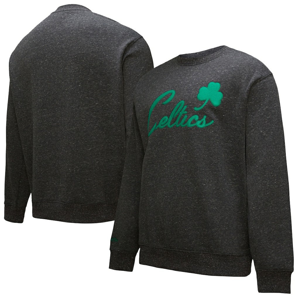 NBA - Boston Celtics Hardwood Classics Blackout Collection Snow Washed Pullover Sweatshirt - Black