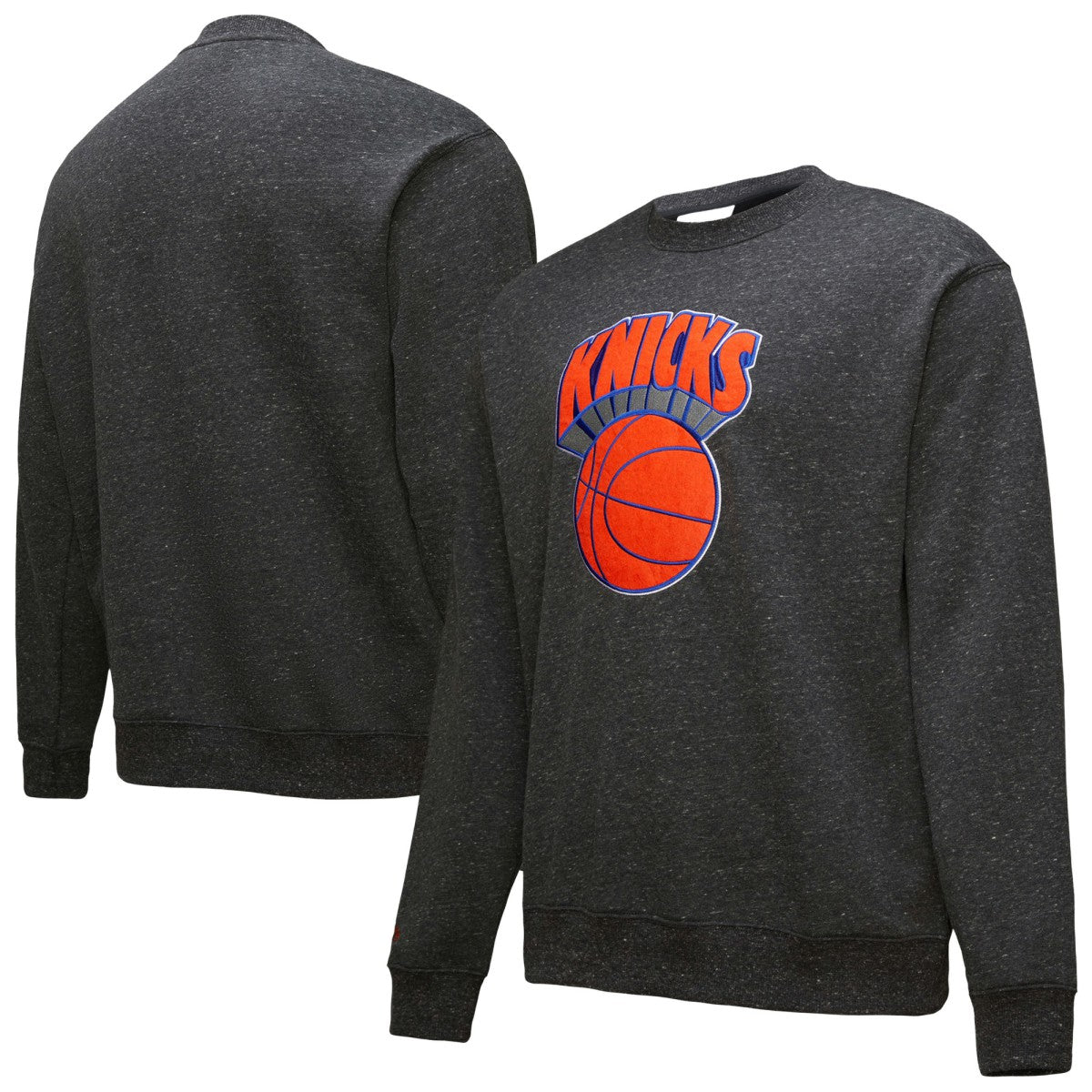 NBA - New York Knicks Hardwood Classics Blackout Collection Snow Washed Pullover Sweatshirt - Black