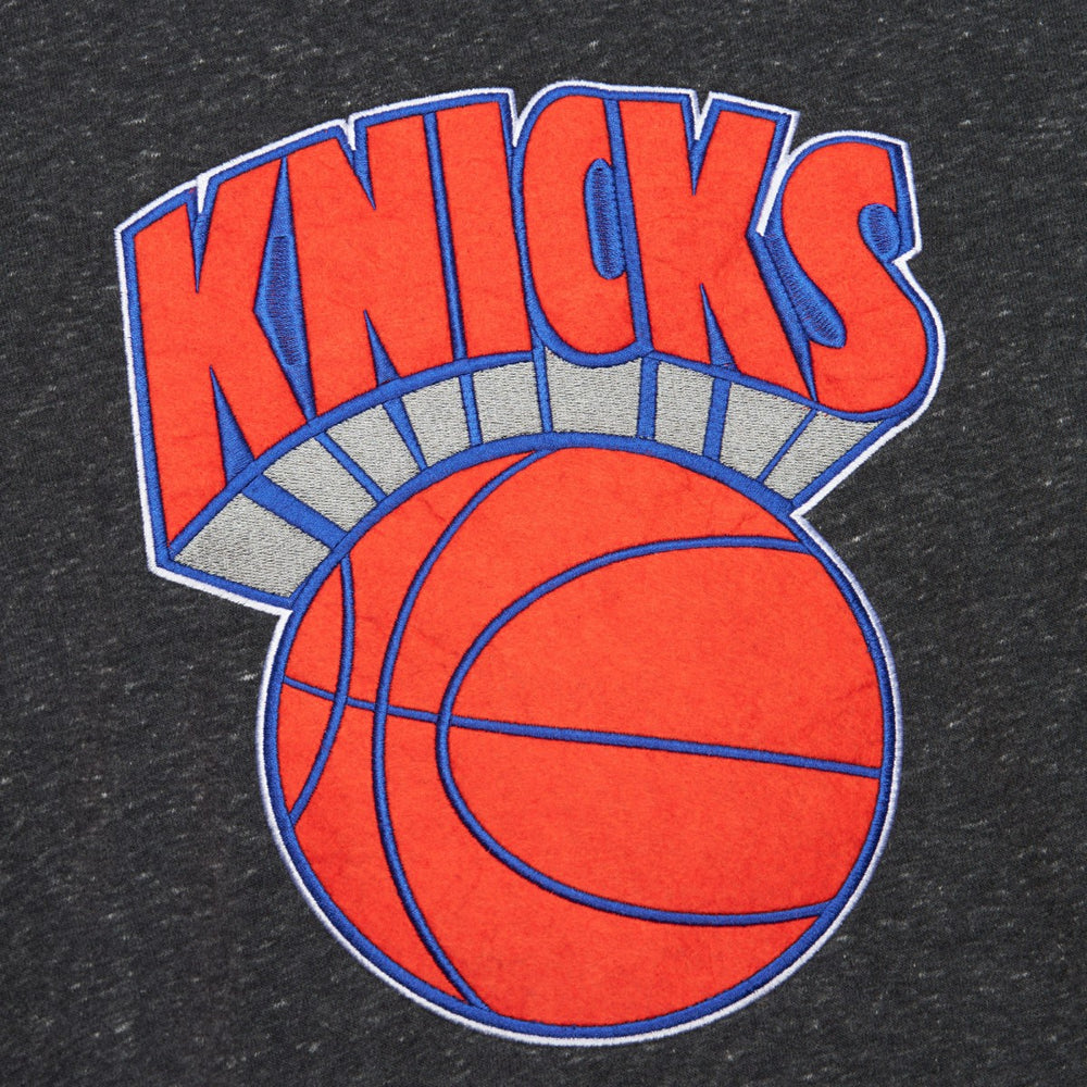 NBA - New York Knicks Hardwood Classics Blackout Collection Snow Washed Pullover Sweatshirt - Black