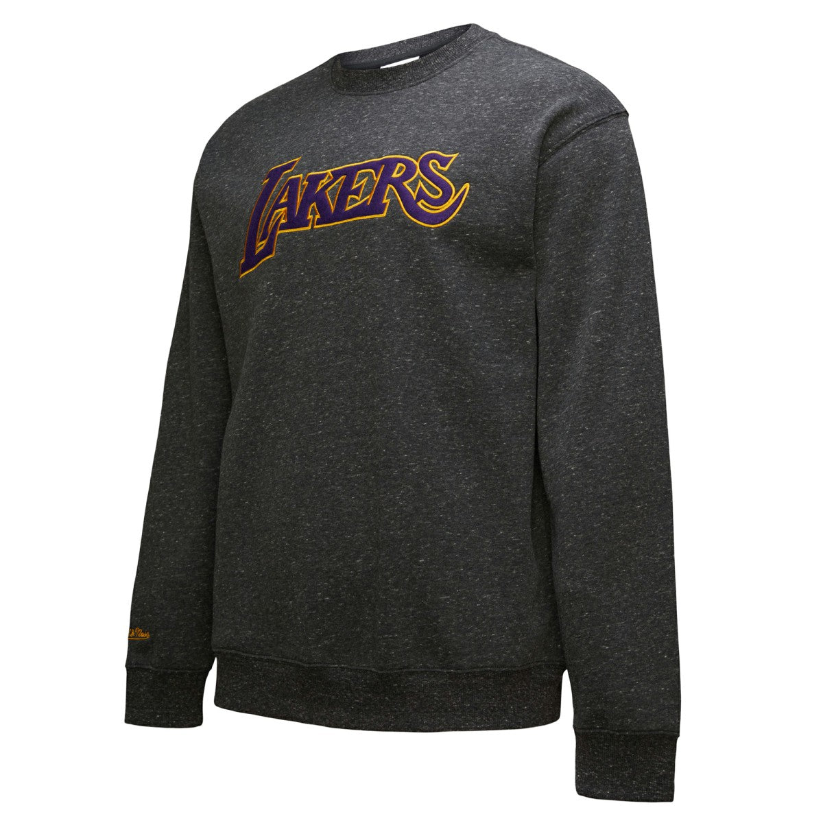 Mitchell & Ness - Los Angeles Lakers Black Out Collection Snow Washed Vintage Logo Pullover Sweatshirt - Black