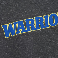 Mitchell & Ness - Golden State Warriors Black Out Collection Snow Washed Vintage Logo Pullover Sweatshirt - Black