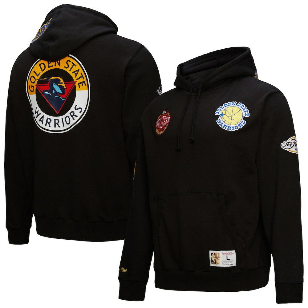 Mitchell & Ness - Golden State Warriors Hardwood Classics Blackout Collection Pullover Hoodie - Black