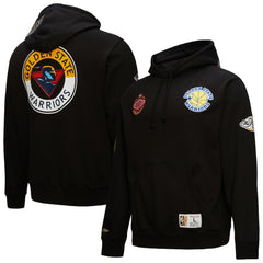 Mitchell & Ness - Golden State Warriors Hardwood Classics Blackout Collection Pullover Hoodie - Black