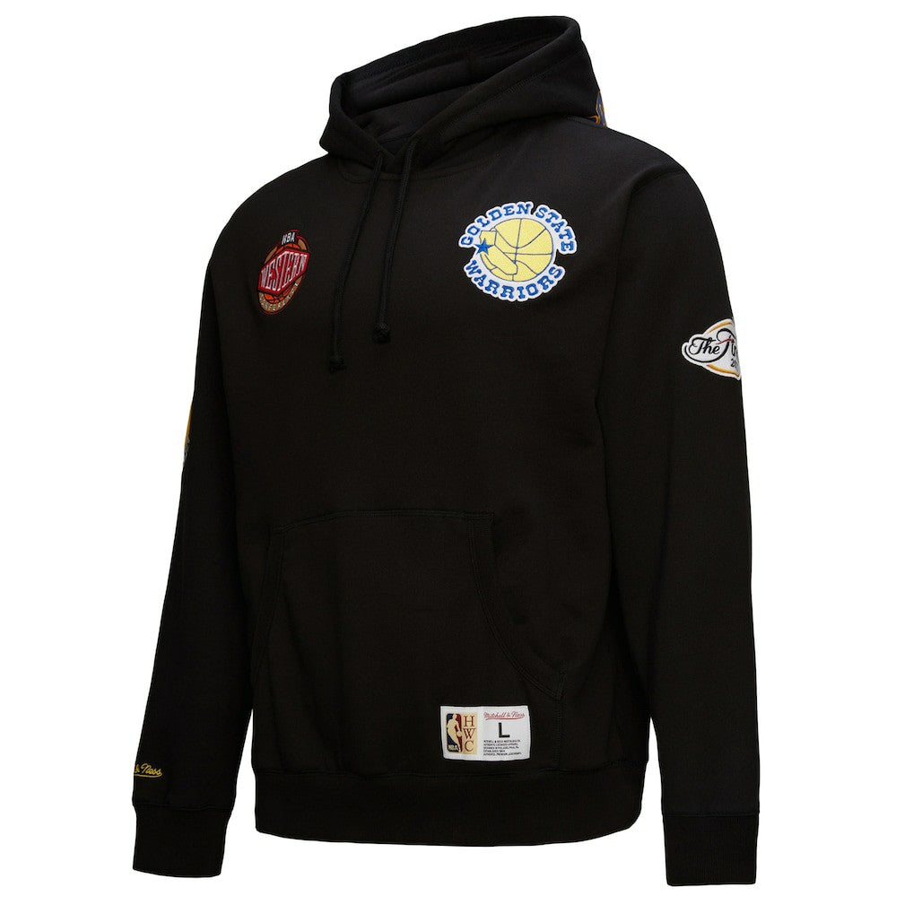 Mitchell & Ness - Golden State Warriors Hardwood Classics Blackout Collection Pullover Hoodie - Black