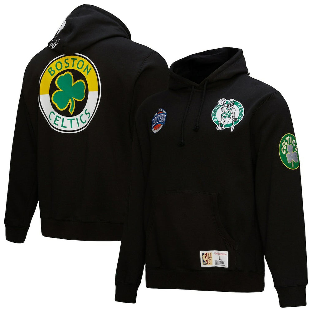 Mitchell & Ness - Boston Celtics Hardwood Classics Blackout Collection Pullover Hoodie - Black