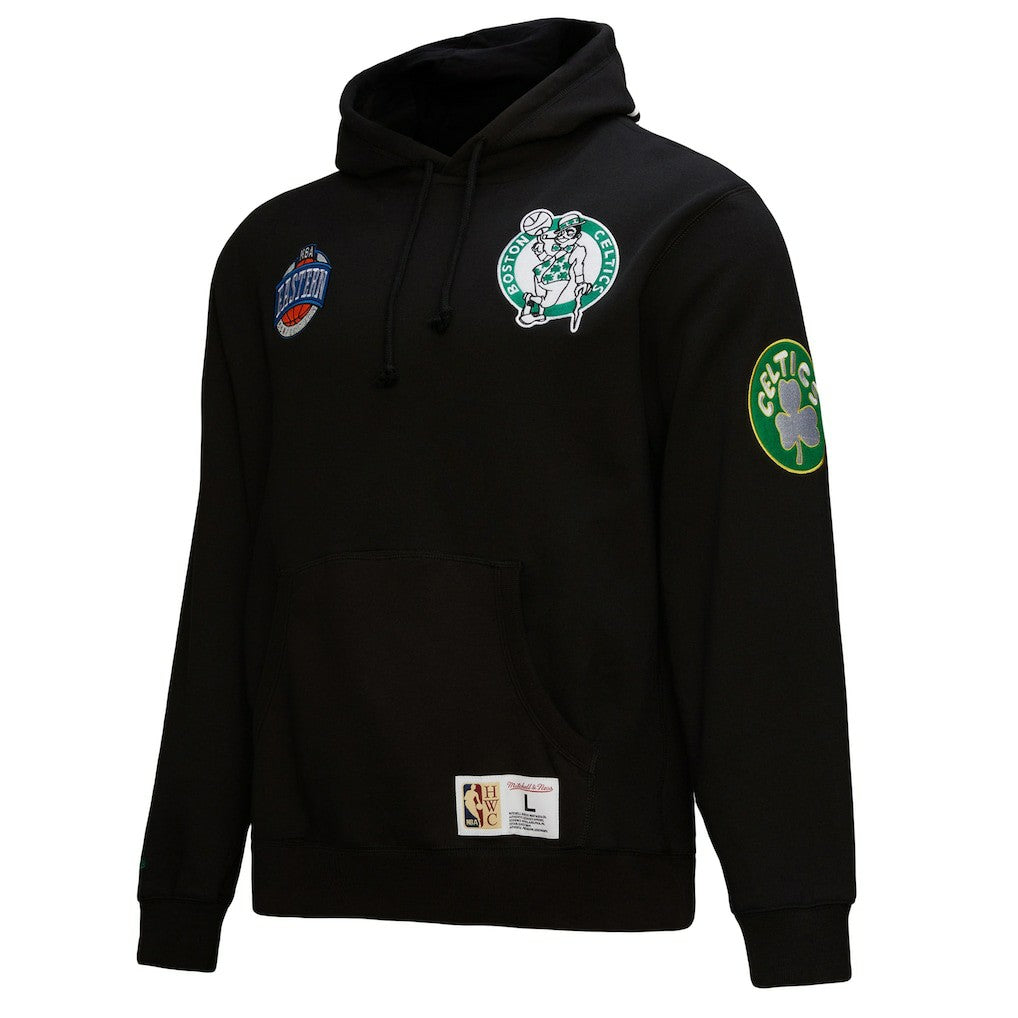 Mitchell & Ness - Boston Celtics Hardwood Classics Blackout Collection Pullover Hoodie - Black