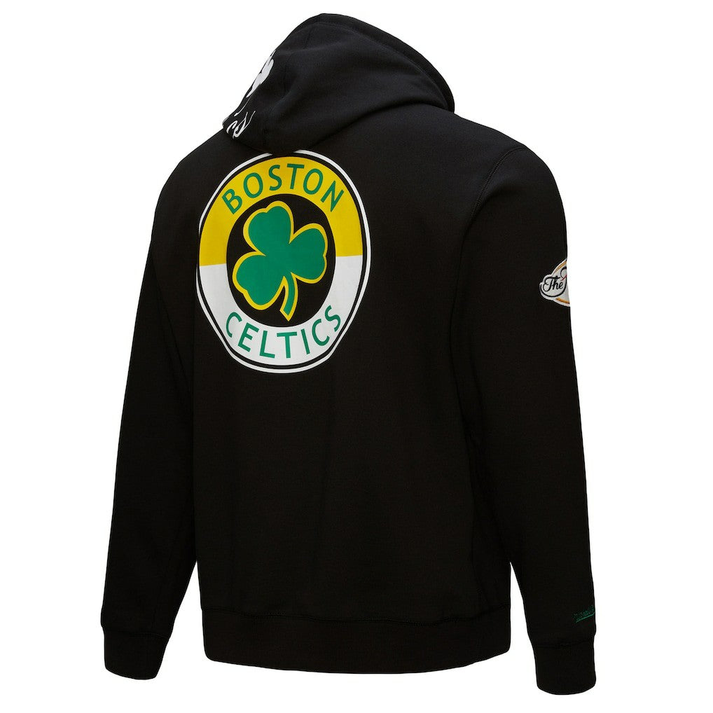 Mitchell & Ness - Boston Celtics Hardwood Classics Blackout Collection Pullover Hoodie - Black