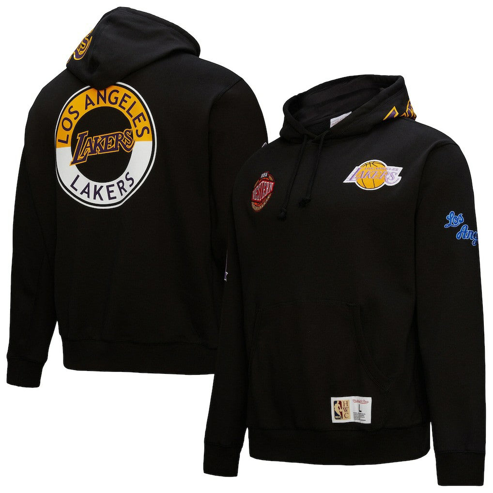 Mitchell & Ness - Los Angeles Lakers Hardwood Classics Blackout Collection Pullover Hoodie - Black