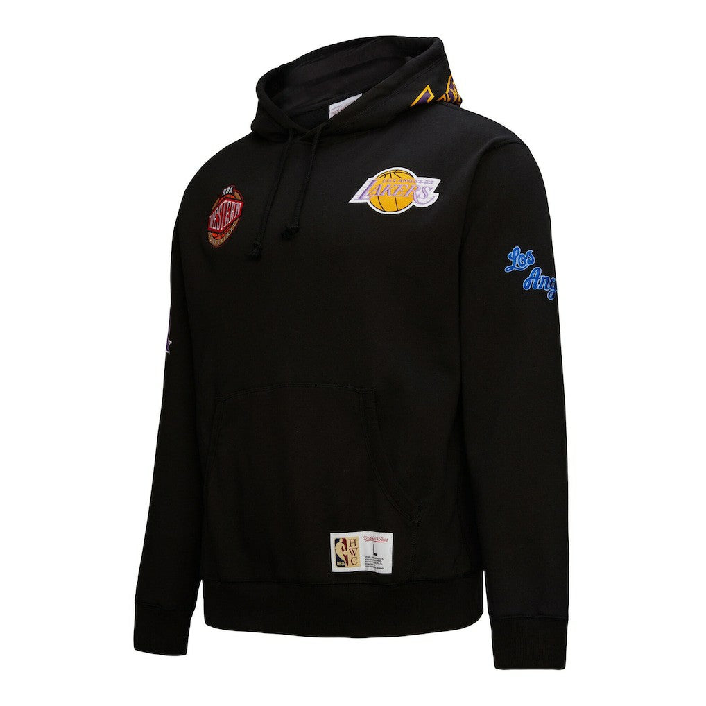 Mitchell & Ness - Los Angeles Lakers Hardwood Classics Blackout Collection Pullover Hoodie - Black