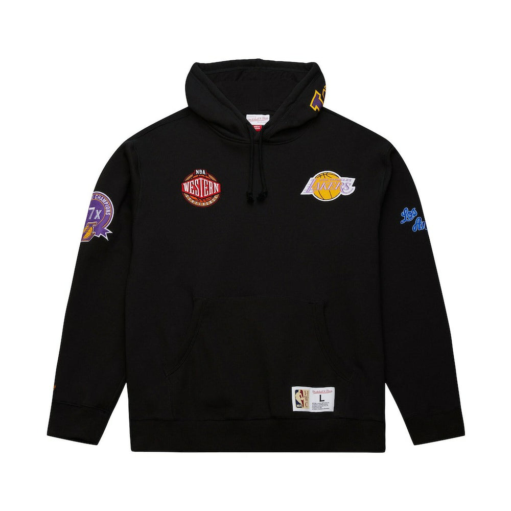 Mitchell & Ness - Los Angeles Lakers Hardwood Classics Blackout Collection Pullover Hoodie - Black
