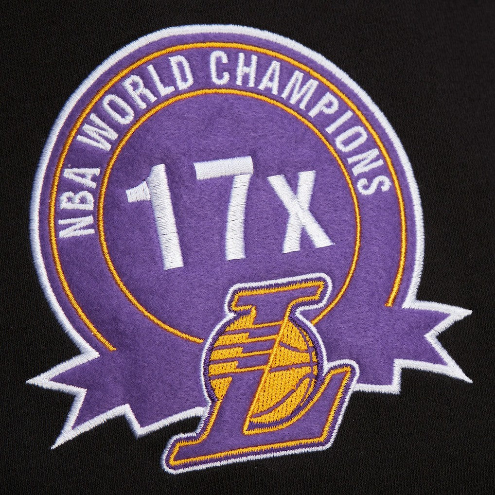 Mitchell & Ness - Los Angeles Lakers Hardwood Classics Blackout Collection Pullover Hoodie - Black