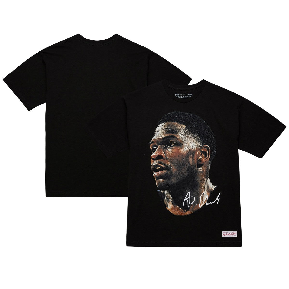 Mitchell & Ness - Anthony Edwards NBA Unisex Real Big Face Player T-Shirt - Black