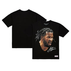 Mitchell & Ness - Jalen Brunson NBA Unisex Real Big Face Player T-Shirt - Black