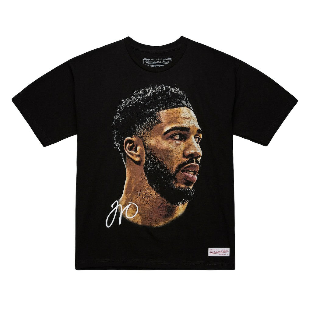 Mitchell & Ness - Jayson Tatum NBA Unisex Real Big Face Player T-Shirt - Black