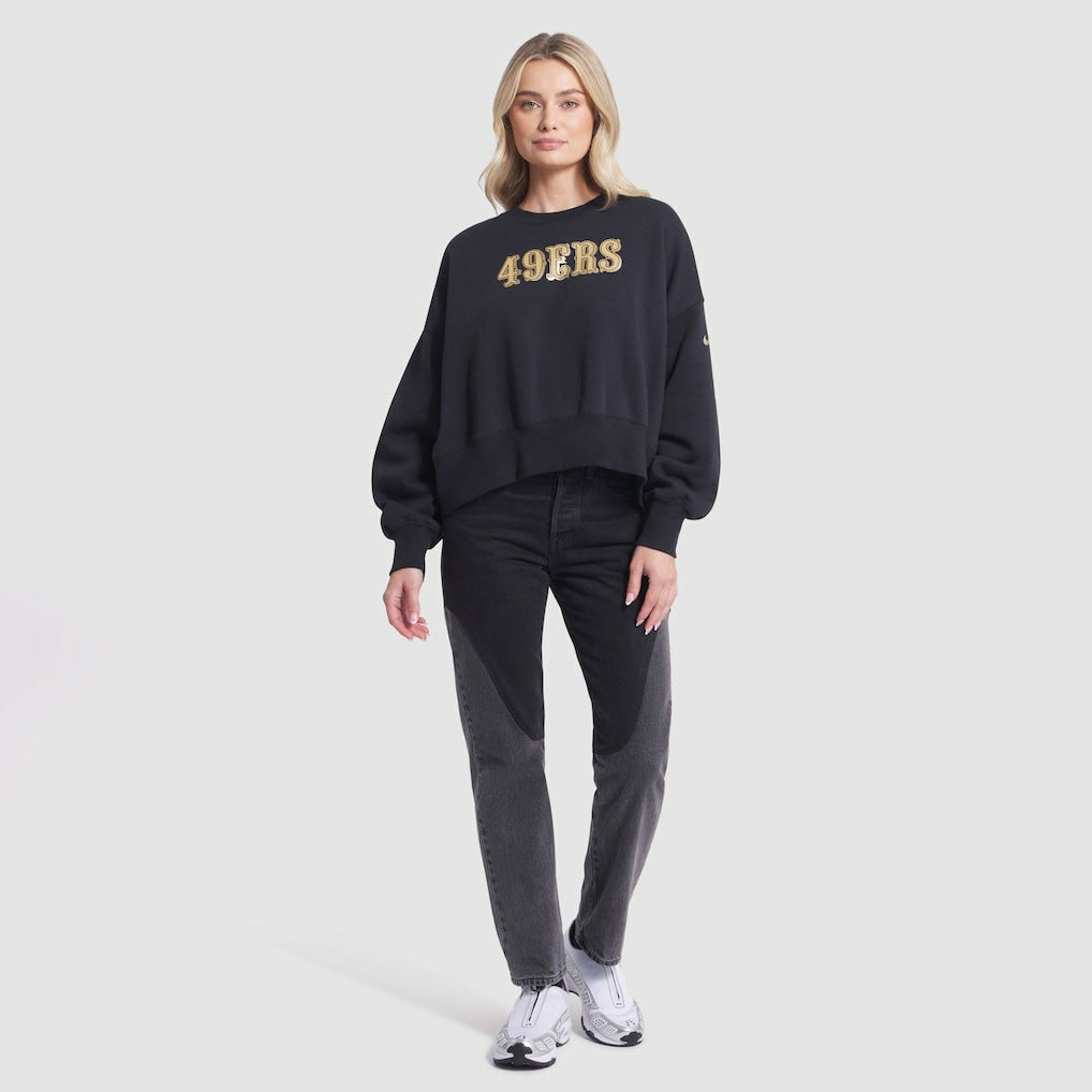 San Francisco 49ers Women's 2025 Rivalries Collection Oversized Phoenix Fleece Sweatshirt Black - Nike