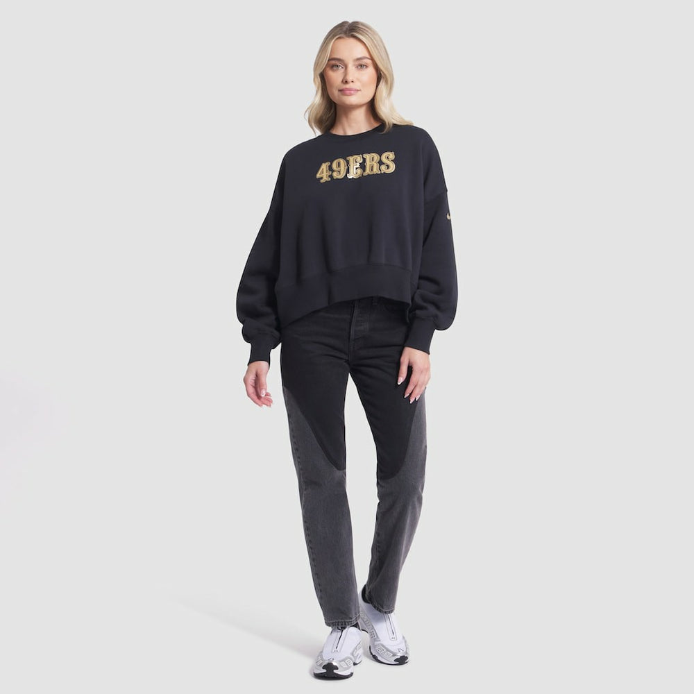 San Francisco 49ers Women's 2025 Rivalries Collection Oversized Phoenix Fleece Sweatshirt Black - Nike