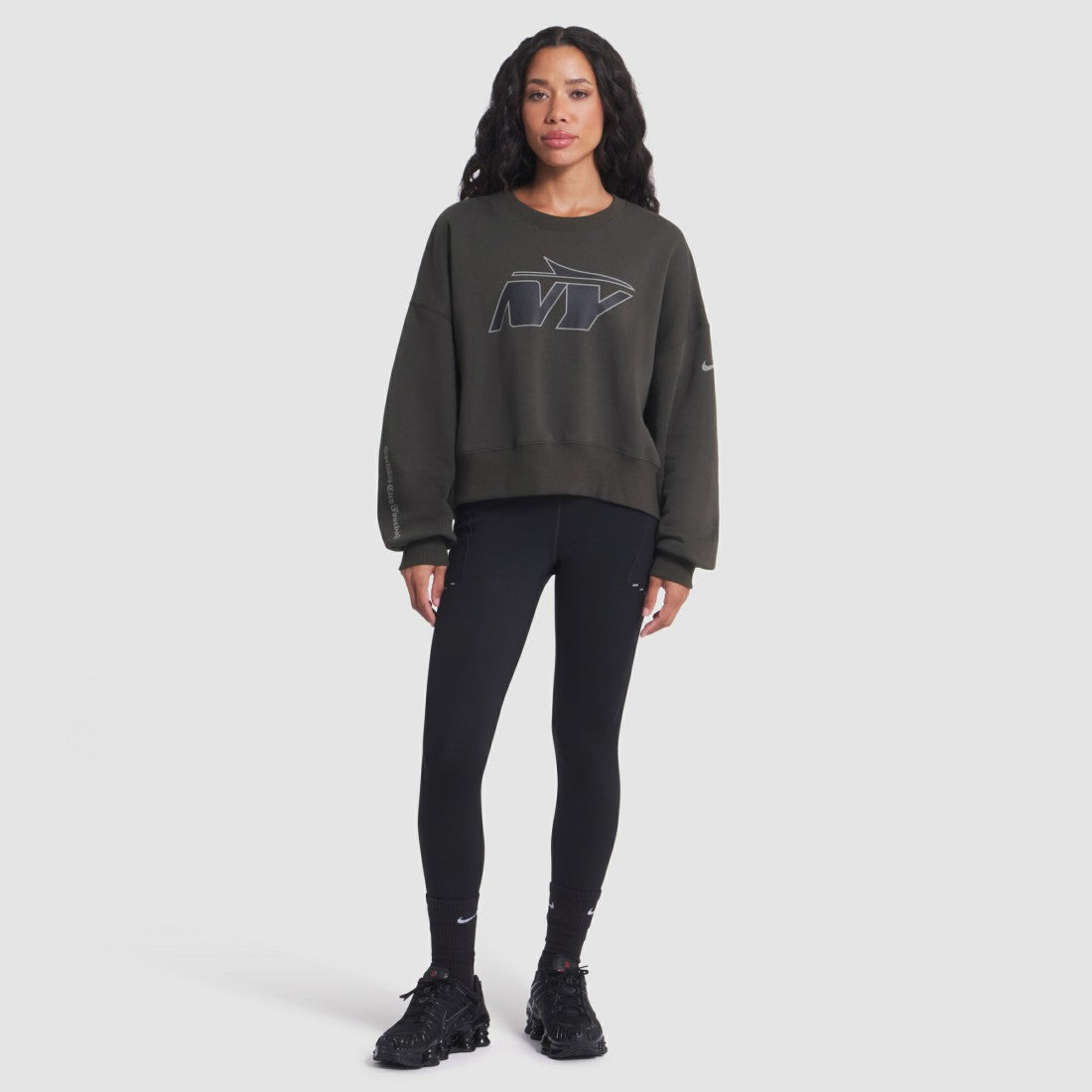 New York Jets Women's 2025 Rivalries Collection Oversized Phoenix Fleece Sweatshirt Gotham Green - Nike