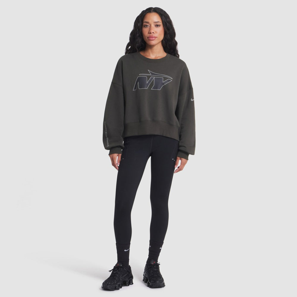 New York Jets Women's 2025 Rivalries Collection Oversized Phoenix Fleece Sweatshirt Gotham Green - Nike